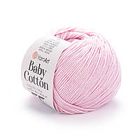 YarnArt BABY COTTON (Бейбі Котон) № 410 світло-рожевий (Пряжа напівбавовна, нитки для в'язання)