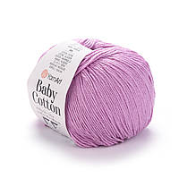 YarnArt BABY COTTON (Бейбі Котон) № 415 рожевий (Пряжа напівбавовна, нитки для в'язання)