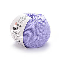 YarnArt BABY COTTON (Бейбі Котон) № 417 світла-лаванда (Пряжа напівбавовна, нитки для в'язання)
