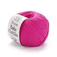 YarnArt BABY COTTON (Бейбі Котон) № 422 фуксія (Пряжа напівбавовна, нитки для в'язання)