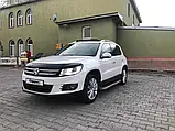 Дефлектор капота вітровик мухобійка кріплення EUROCAP на Фольксваген Тігуан Volkswagen Tiguan 2007-2016 чорний, фото 4