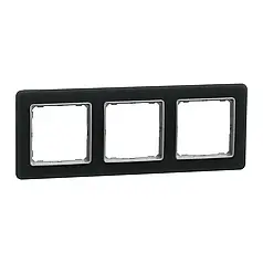 Рамка 3-постова Schneider Sedna Design горизонтальна димчаста SDD362803