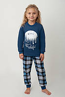 Пижама для девочек синий индиго АвексТекс размер 92 см