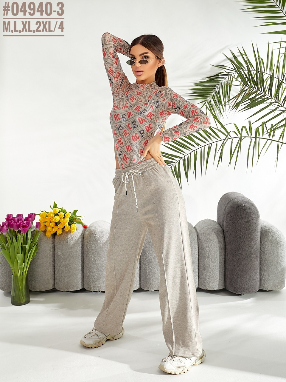 Жіночі штани палаццо розмірний ряд  m,l,xl,2xl