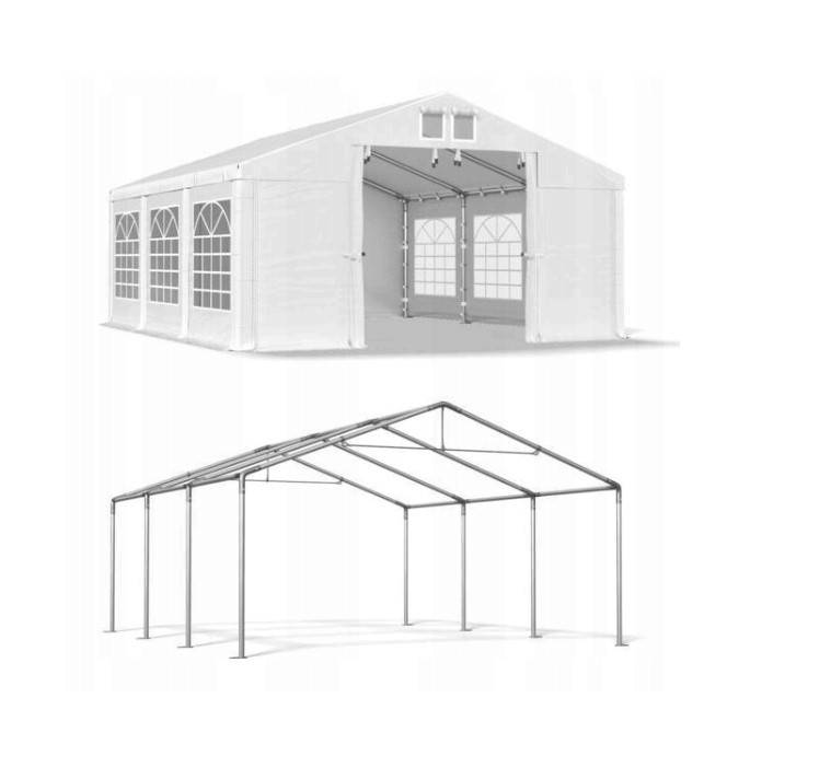 Садовий павільйон Dascompany 3x6 м, тент ПЕ 560 г/м2, арктичний, фото 1