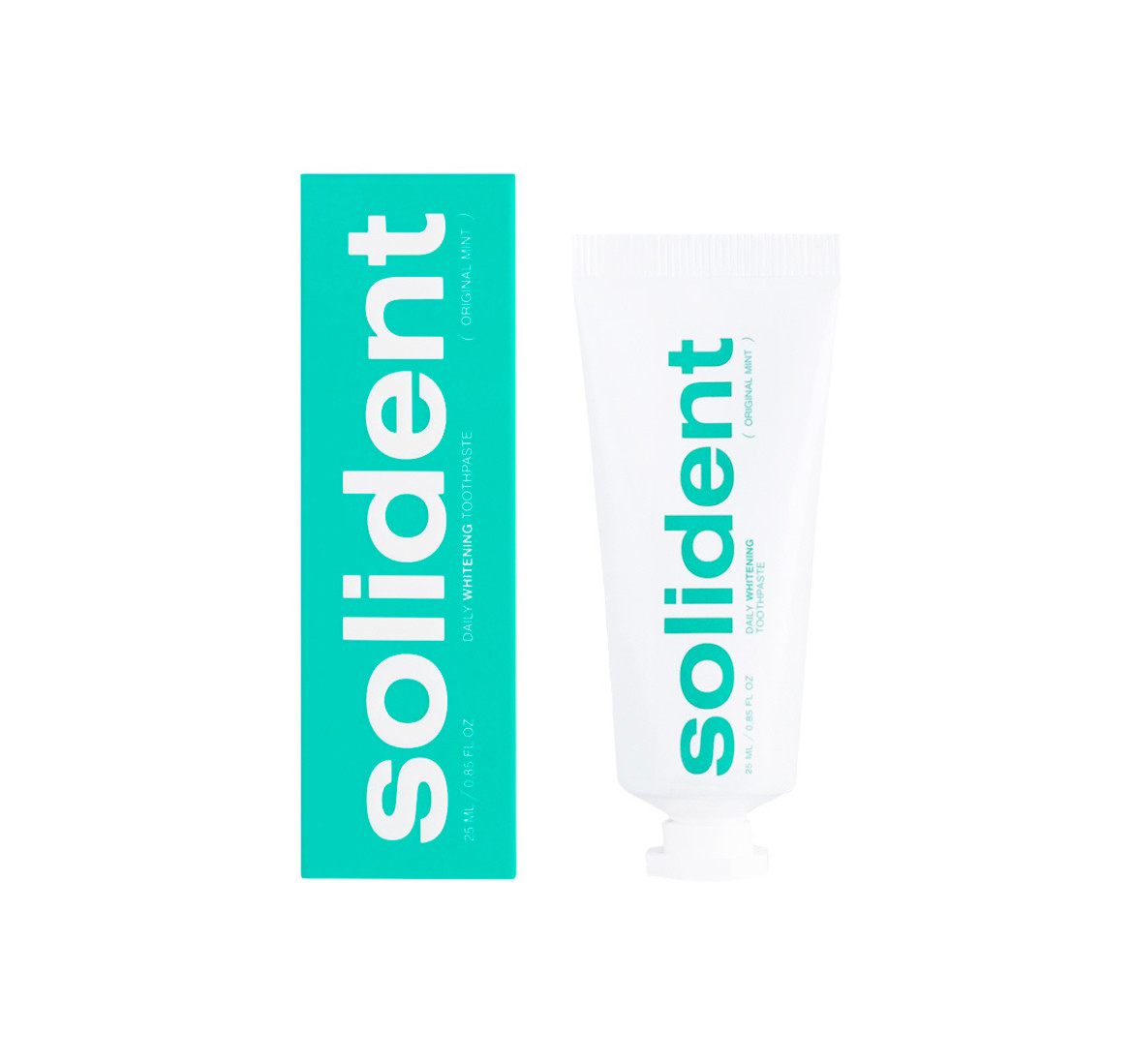 Щоденна відбілювальна зубна паста Solident Original mint / м'ята, 25 ml