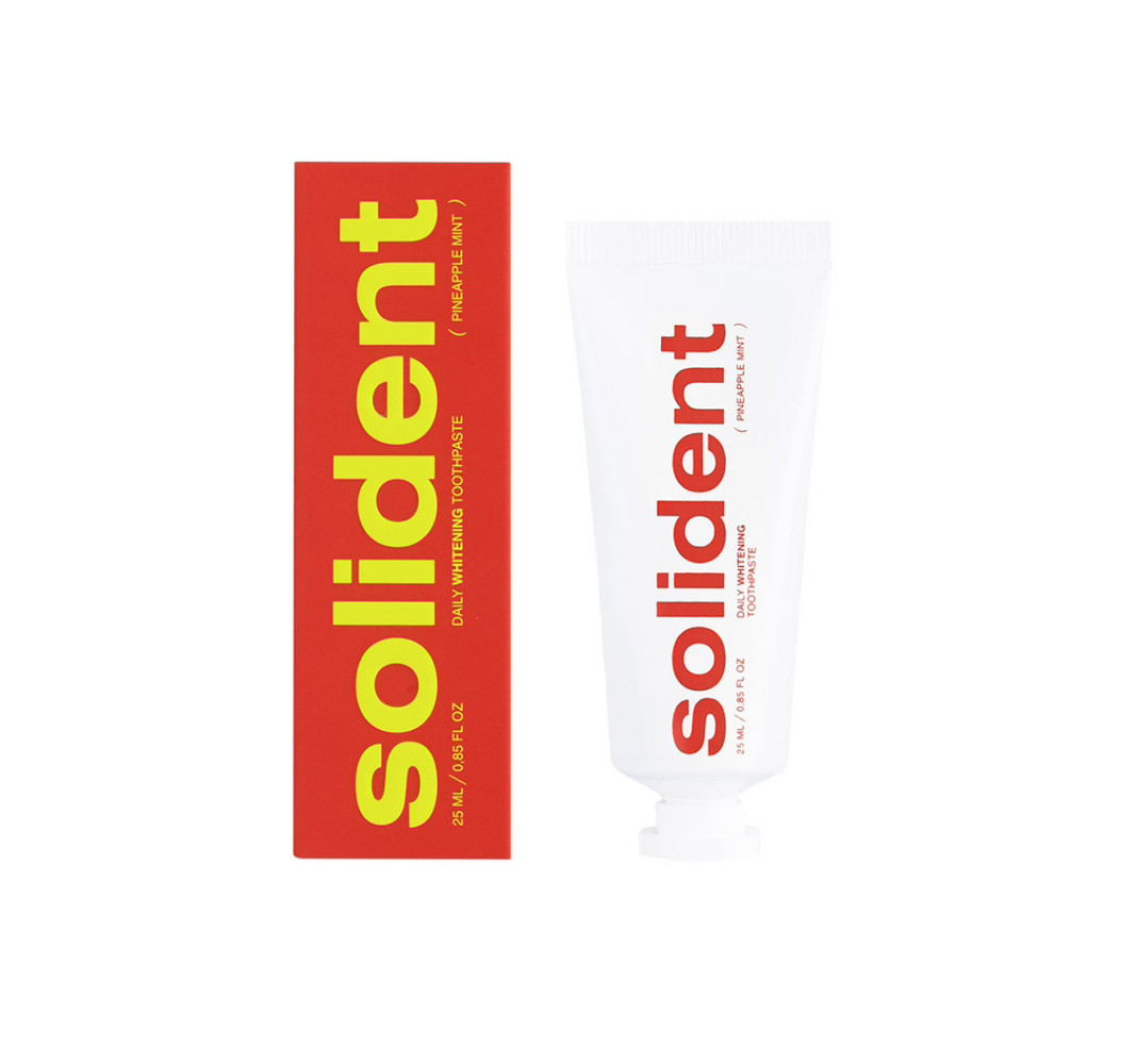 Щоденна відбілювальна зубна паста Solident Pineapple mint / ананас-м'ята, 25 ml, фото 1