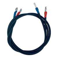 Комплект кабелів для з'єднання інвертора та АКБ по 200см перетином 16мм2 з клемами під болт та штиревими накінечниками