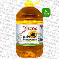 Олія соняшникова нерафінована "Для смаження", ТМ "Деївська" (6л)