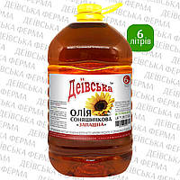 Олія соняшникова нерафінована "Запашна", ТМ "Деївська" (6л)