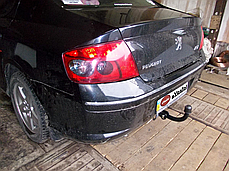 Фаркоп Peugeot 407 седан 2004-2008 (Пежо 407) без підрізу бампера, фото 2