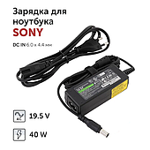 Блок живлення Sony 19.5V 2A (6.5x4.4мм с иглой) 39W - 40W VGP-AC19V39, VGP-AC19V40, VGP-AC19V47, VGP-AC19V57
