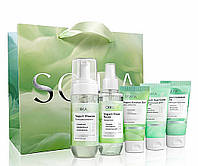 Набір для обличчя 5в1 Soika Yogurt (пінка для вмивання, тонер, сироватка, крем з spf 30, нічний крем)