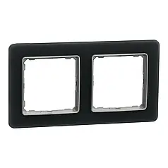 Рамка двопостова Schneider Sedna Design горизонтальна димчаста SDD362802