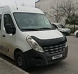 Дефлектор капота вітровик мухобійка кріплення EUROCAP для Рено Майстер Renault Master 2011-2023 г чорний, фото 3