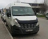 Дефлектор капота вітровик мухобійка кріплення EUROCAP для Рено Майстер Renault Master 2011-2023 г чорний, фото 4