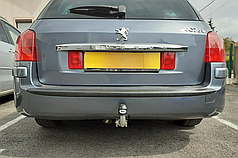 Фаркоп Peugeot 407 SW 2004-2011 (Пежо 407 універсал) без підрізу бампера