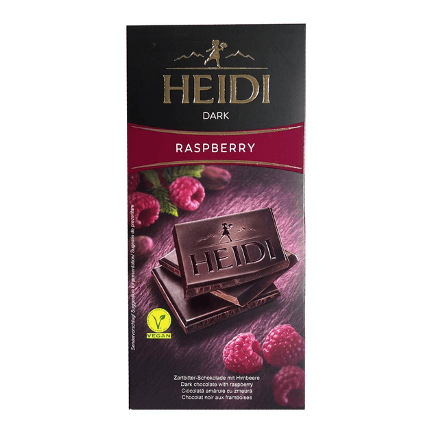 Шоколад HEIDI чорний із малиною 80 г, фото 1