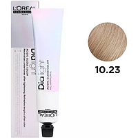 Безаміачна фарба L'Oreal Professionnel Dia Light 10.23 Молочный коктейль перлинно-золотистий 50 мл