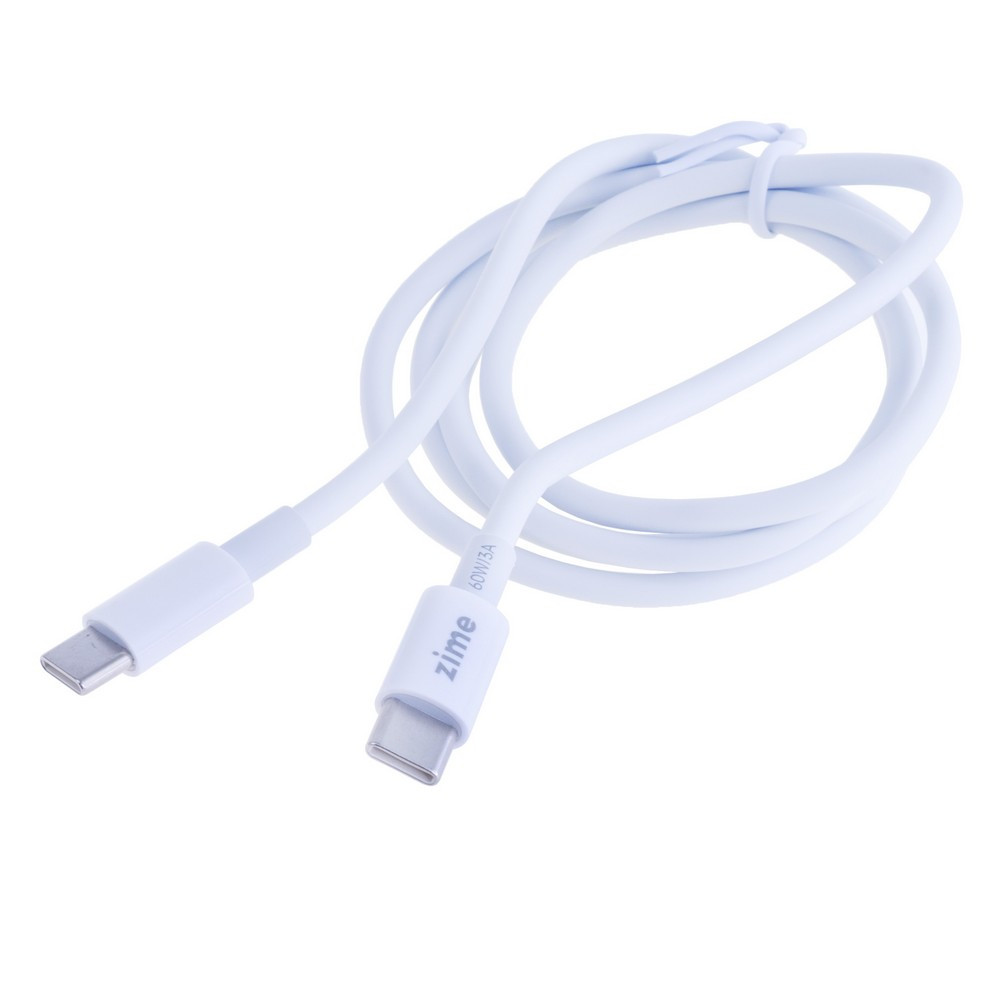Кабель USB Type-C — Type-C 1метр білий (X60W3AC2C — zime)