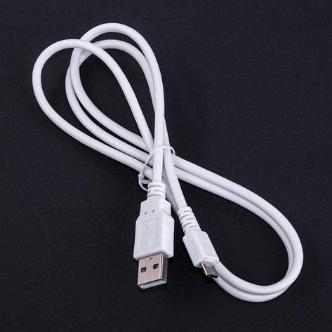 Кабель USBA-plug — USBmicro — plug довжина 1 м, білий (USB-MICBM-1.0) Goobay, фото 1