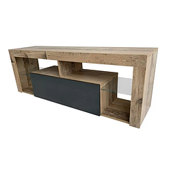 Тумба під тв довга сучасна ДСП Тумба під телевізор 160 см з led підсвічуванням і закритою полицею