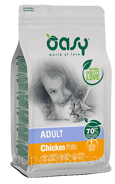 Сухий корм для кішок OASY LIFESTAGE Adult курка 18 кг