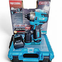 Акумуляторний ударний гвинтоверт Grand АГУ-16 BL (16В, 2 акум 2 А/год. КЕЙС, ЧЕХІЯ)