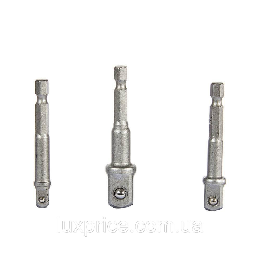 Набір перехідників до торцевих головок 1/2″, 1/4″ та 3/8″ 3 шт. INGCO AMN365A01    LuxPrice, фото 1