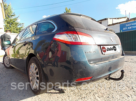 Фаркоп Peugeot 508 SW 2011-2018 (Пежо 508 универсал) без підрізу бампера, фото 1