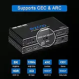 8K HDMI Switch 4K@120Hz 4 in 1 out w/remote EZ-SW41HA21 HDMI-перемикач 4 в 1, фото 4