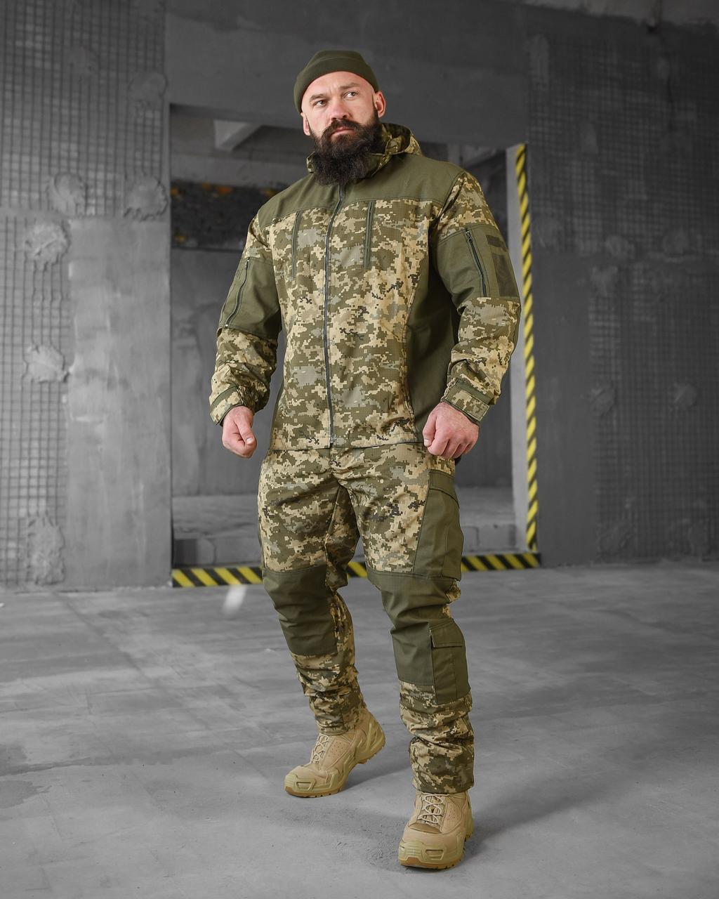 Тактичний костюм гірка олива військова форма горка осінь саржа з капюшоном - фото 1 - id-p1914278914