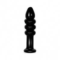 Скляний фаллоімітатор Glass Romance 14 см, чорний