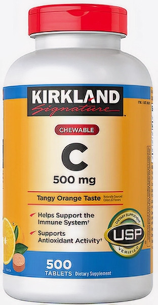 Kirkland Вітамін C 1000 мг, 500 жувальних таблеток