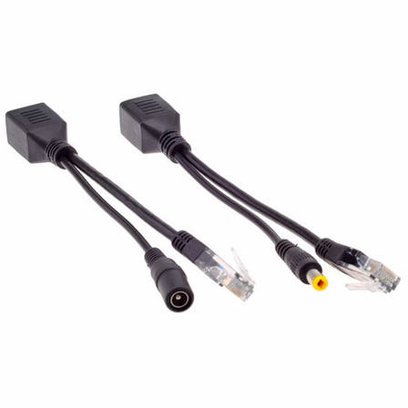 Сплітер PoE для CCTV камер, 2шт, Ethernet 5.5x2.1мм, фото 1