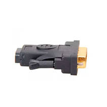 Адаптер DVI-I (24+5) - HDMI, тато-мама, перехідник, позолочений, фото 5