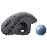 Комп'ютерна миша Logitech Ergo M575S Graphite Blue Ball, фото 4