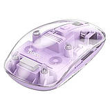 Комп'ютерна миша бездротова Hoco GM29 Mysterious dual-mode 4 кнопки/BT/USB 2.4GHz/1600DPI Purple, фото 4