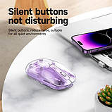 Комп'ютерна миша бездротова Hoco GM29 Mysterious dual-mode 4 кнопки/BT/USB 2.4GHz/1600DPI Purple, фото 7