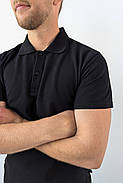 Футболка поло чоловіча Чорна M, фото 5