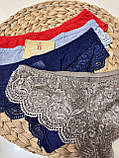 Набір жіночих трусиків, мягкі кружевні стринги, розмір S, фото 2