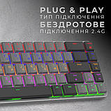 Клавіатура бездротова GamePro MK122RRed Swich Low, Dark Gray, фото 5