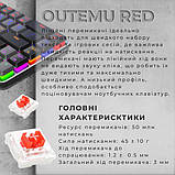 Клавіатура бездротова GamePro MK122RRed Swich Low, Dark Gray, фото 7