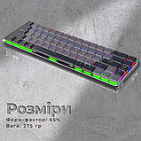Клавіатура бездротова GamePro MK122RRed Swich Low, Dark Gray, фото 10