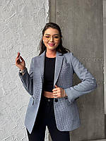 Жіночий діловий піджак на ґудзиках з підкладкою, норма та напівбатал