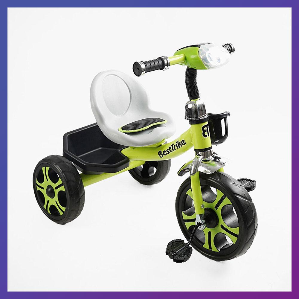 Дитячий триколісний велосипед Best Trike BS-25084 кошик Зелений