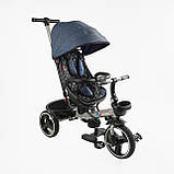 Дитячий триколісний велосипед — коляска Best Trike Oscar 6390 / 16-133 з батьківською ручкою Синій, фото 3