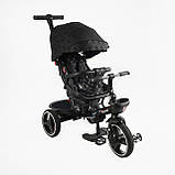 Дитячий триколісний велосипед-коляска Best Trike Oscar 6390 / 26-302 з батьківською ручкою Чорний, фото 3
