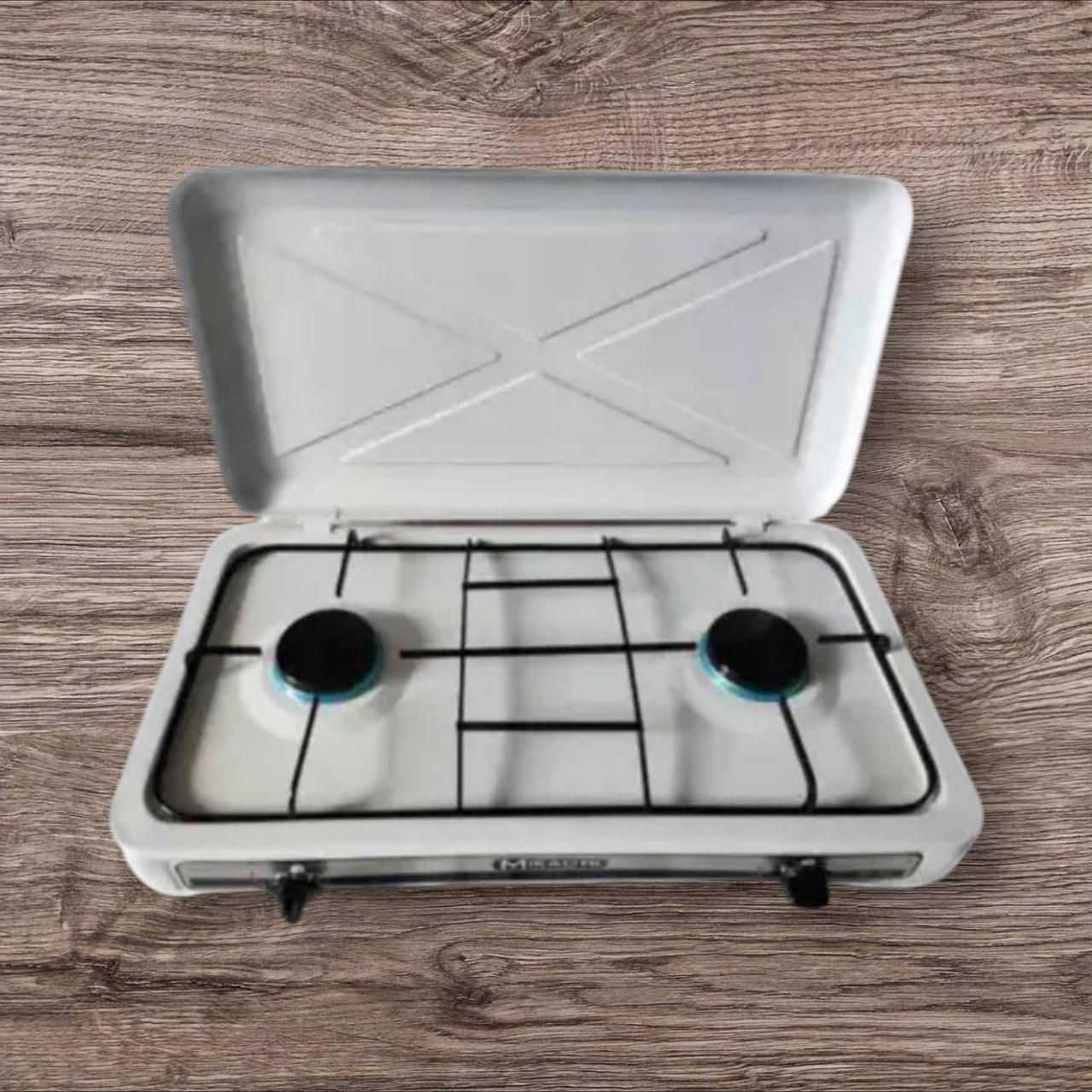 Плита настільна газова Газовий таганок MIKACHI  GC-3300  2 конфорки переносний під газовий балон, фото 1