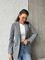 Жіночий діловий піджак на ґудзиках з підкладкою, норма та напівбатал